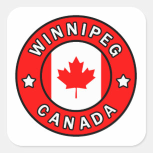 Winnipeg Kanada Quadratischer Aufkleber