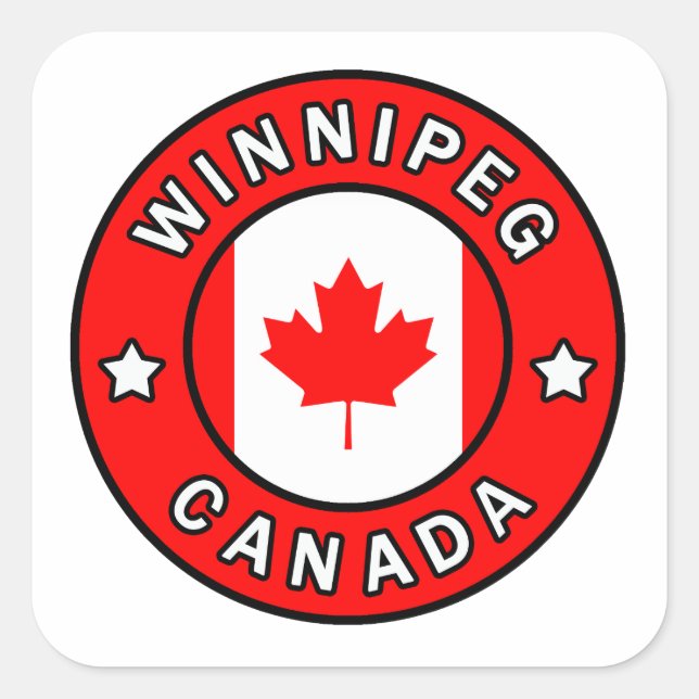 Winnipeg Kanada Quadratischer Aufkleber (Vorderseite)