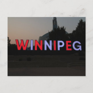 Winnipeg, Kanadisches Zeichen Postkarte