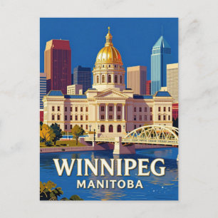 Winnipeg Manitoba modernes Wahrzeichen 🌊 Postkarte