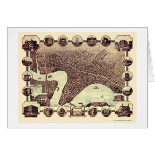 Winnipeg, mb, carte panoramique du Canada - 1884