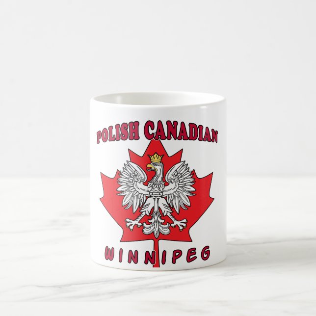Winnipeg Polnisch Kanadisches Leaf Kaffeetasse (Mittel)