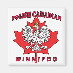 Winnipeg Polnisch Kanadisches Leaf Magnet