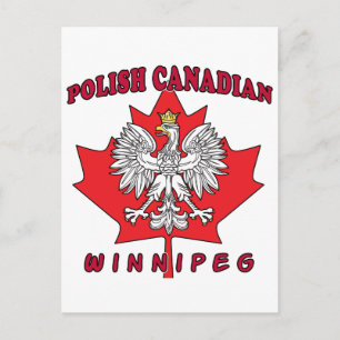 Winnipeg Polnisch Kanadisches Leaf Postkarte