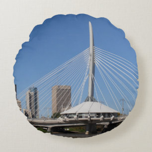 Winnipeg Provencher Bridge Rundes Kissen