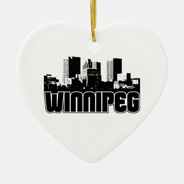 Winnipeg-Skyline Keramikornament (Vorne)