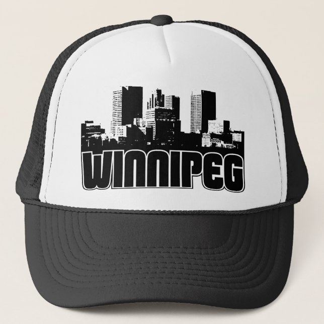 Winnipeg-Skyline Truckerkappe (Vorderseite)