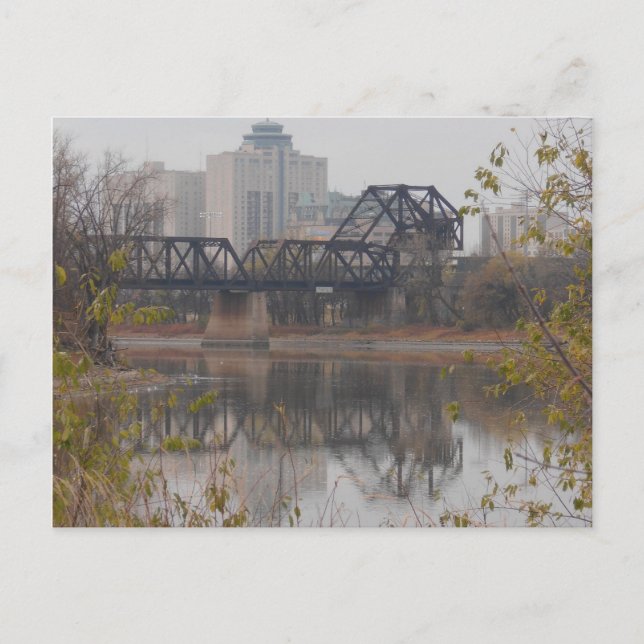 Winnipeg Train Bridge Postkarte (Vorderseite)