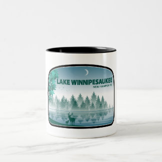 Winnipesaukee New Hampshire Deer Zweifarbige Tasse
