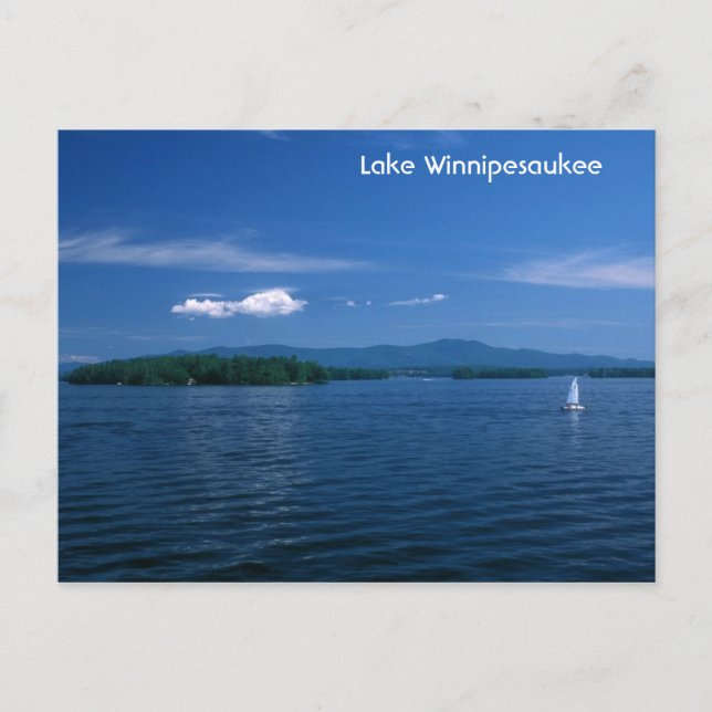 Winnipesaukee Sommertag Postkarte (Vorderseite)