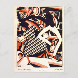 Winold Reiss Zeichnend inspirierte Postkarte