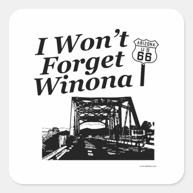 Winona auf 66 quadratischer aufkleber (Vorderseite)