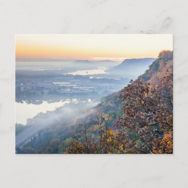 Winona Autumn Sunrise Postcard Postkarte (Vorderseite)