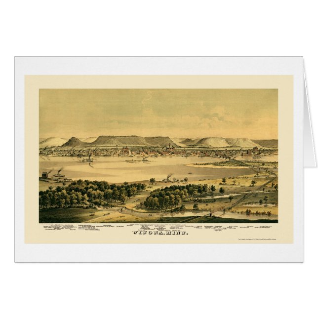 Winona, carte panoramique de manganèse - 1867 (Devant horizontal)