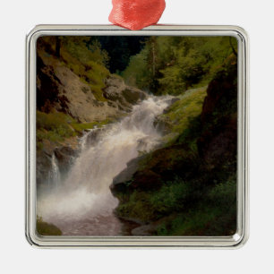 Winona Falls (US-Landschaft) (von Hermann Herzog) Ornament Aus Metall