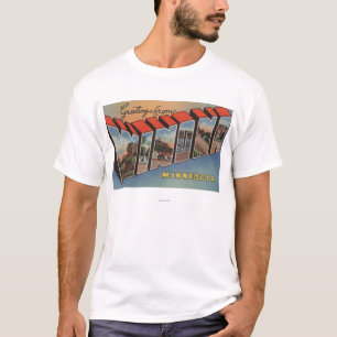 Winona, Minnesota - große Buchstabe-Szenen T-Shirt