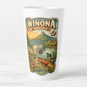 Winona, MN Minnesota Einzigartiger Souvenir-Latte- Milchtasse