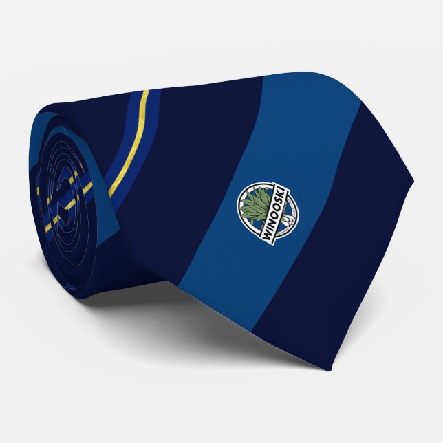 Winooski (Vermont) city flag Neck Tie Krawatte (Gerollt)