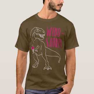 Winosaur Wein Trinken Dinosaur Neuheit Weingeschen T-Shirt