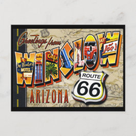 Winslow Arizona Vintage Postkarte