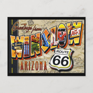 Winslow Arizona Vintage Postkarte