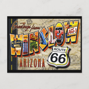 Winslow Arizona Vintage-Postkarte Postkarte