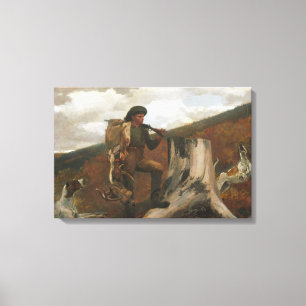 Winslow Homer - A Huntsman and Hogs Leinwanddruck