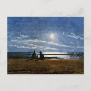 Winslow Homer Aquarell, Mondlicht Postkarte