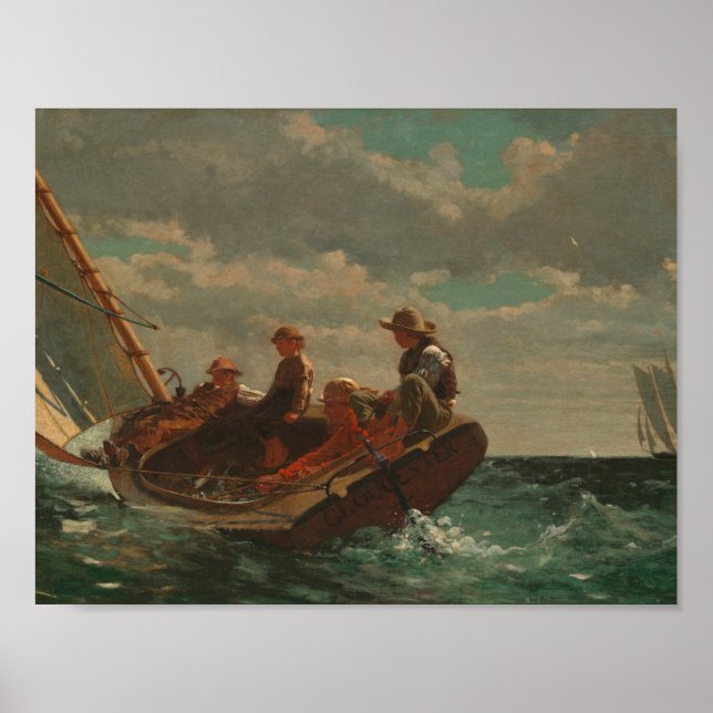 Winslow Homer - Breezing (A Fair Wind) Poster (Vorne)