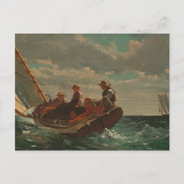 Winslow Homer - Breezing (A Fair Wind) Postkarte (Vorderseite)