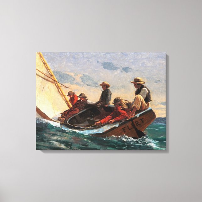 Winslow Homer "Breezing Up (A Fair Wind)" Poster Leinwanddruck (Vorderseite)