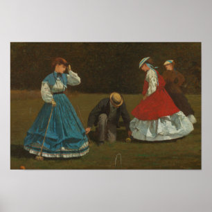 Winslow Homer - Croquet Scene Poster