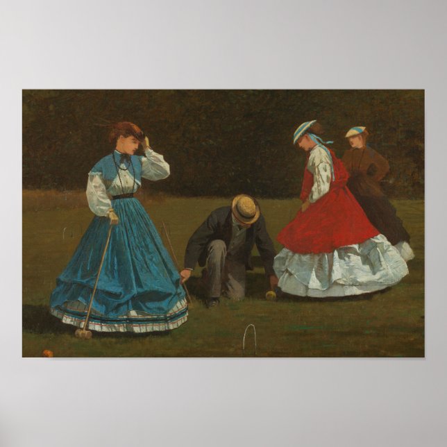 Winslow Homer - Croquet Scene Poster (Vorne)