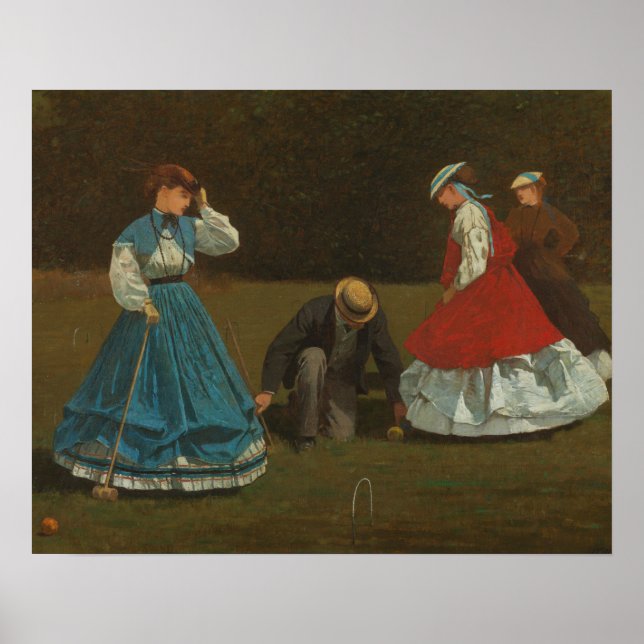 Winslow Homer - Croquet Scene Poster (Vorne)