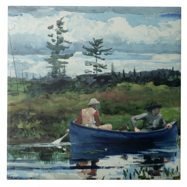 Winslow Homer - das blaue Boot Fliese (Vorderseite)
