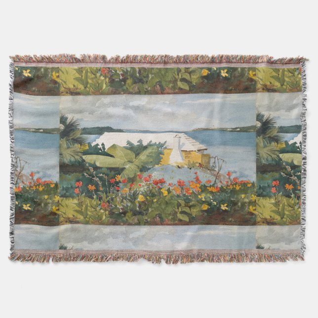 Winslow Homer Flower Garden und Bungalow Bermuda Decke (Vorderseite)