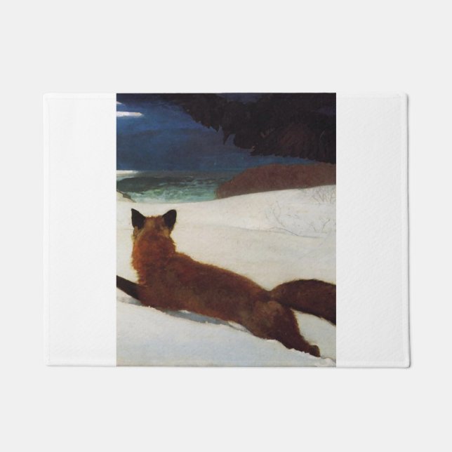 Winslow Homer Fox Hunt 1893 Fußmatte (Vorderseite)