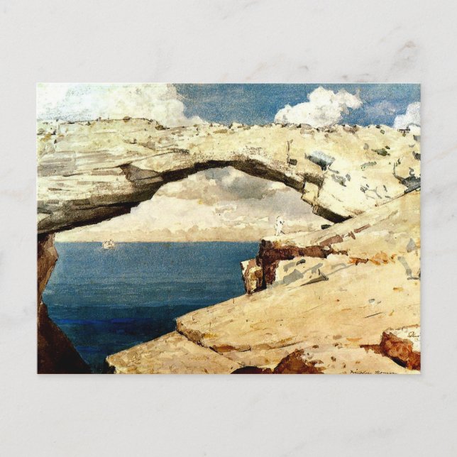 Winslow Homer - Glasfenster Postkarte (Vorderseite)