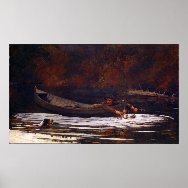 Winslow Homer Hound und Hunter Poster (Vorne)