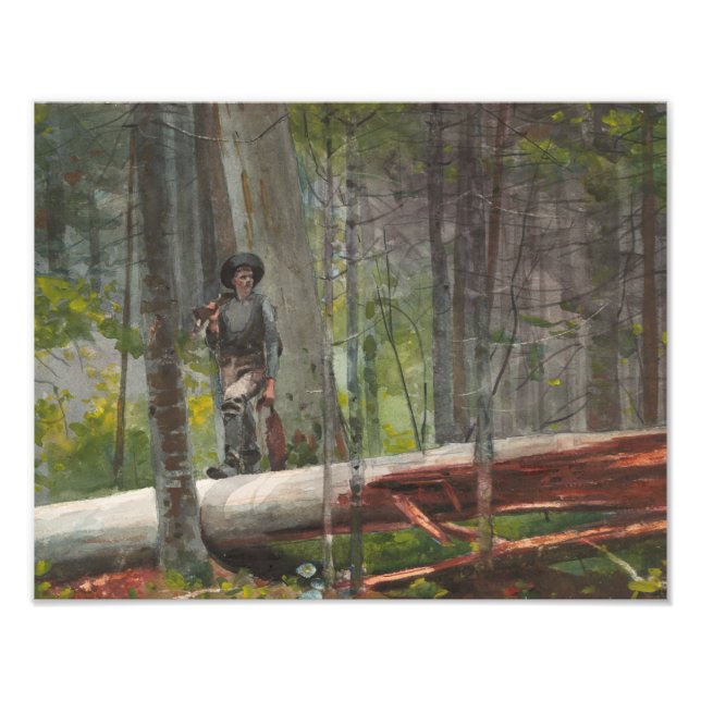 Winslow Homer - Jäger in den Adirondacks Fotodruck (Vorne)