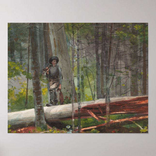 Winslow Homer - Jäger in den Adirondacks Poster (Vorne)