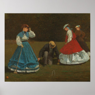 Winslow Homer - Krocket-Szene Poster