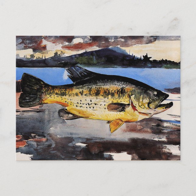 Winslow Homer-Malerei, Bass Postkarte (Vorderseite)