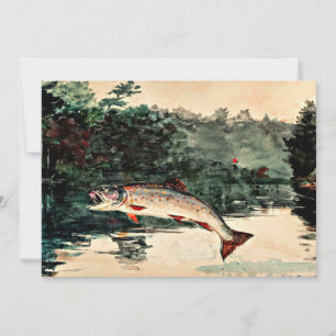 Winslow-Homer-Malerei, Springtrout, Feiertagskarte