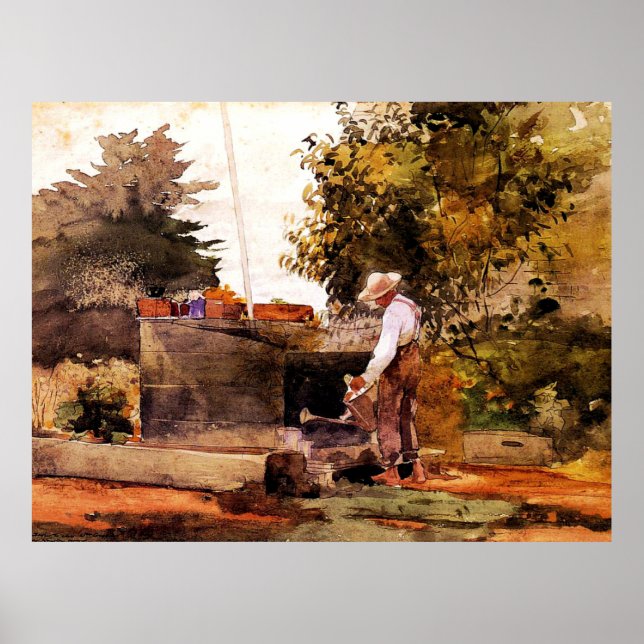 Winslow Homer painting, At the Well Poster (Vorne)