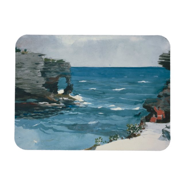 Winslow Homer - Rocky Shore, Bermuda Magnet (Horizontal)