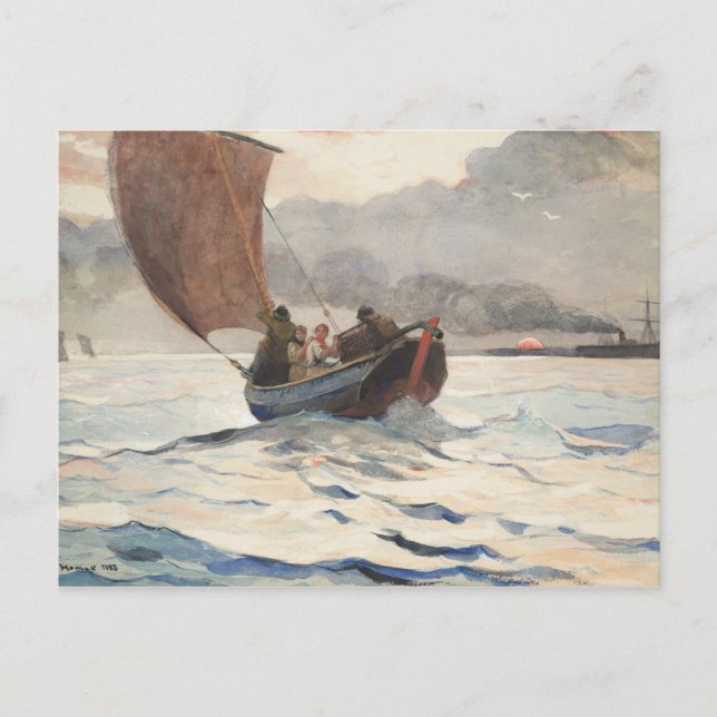 Winslow Homer - Rückkehr von Fischerbooten Postkarte (Vorderseite)