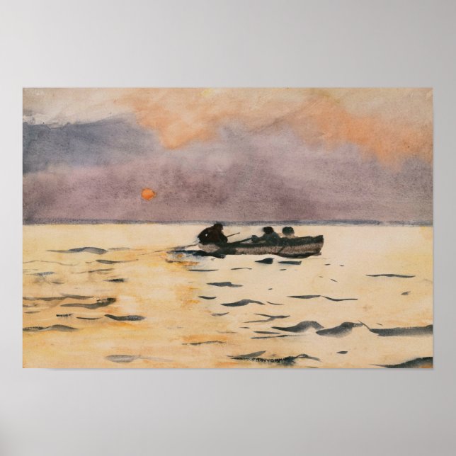 Winslow Homer - Ruwing Zuhause Poster (Vorne)