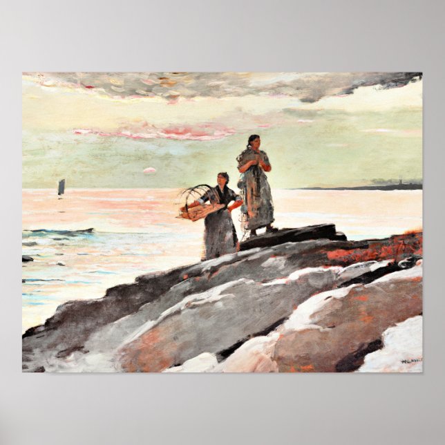 Winslow Homer - Saco Bay, berühmtes Bild Poster (Vorne)
