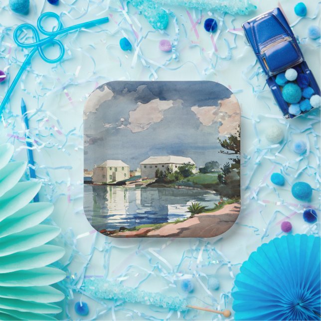 Winslow Homer, Salt Kettle, Bermuda Pappteller (Party)